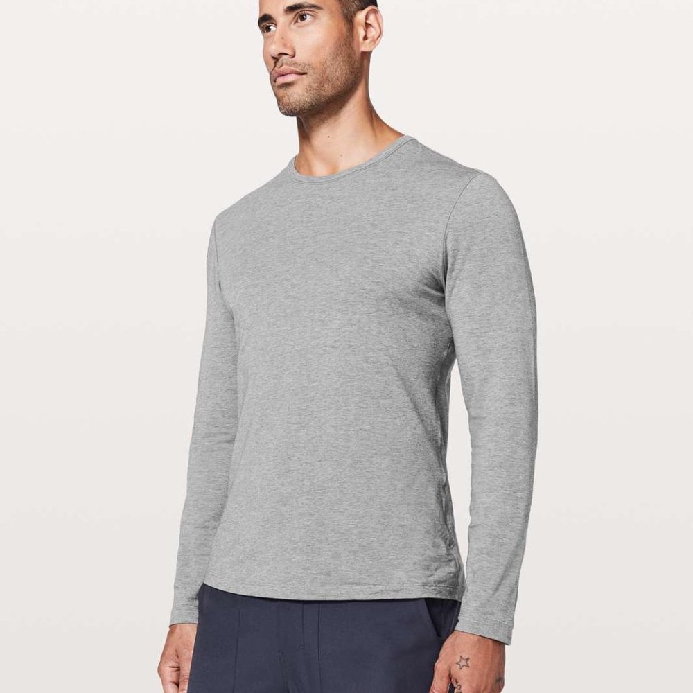 Lululemon 5 Year Basic Long Sleeve Men's tee in Lt Grey - NWT XXL